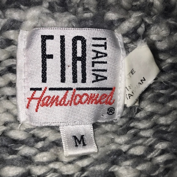 Wool Blend FiaItalia HandLoomed Turtleneck Sweater - Picture 4 of 5